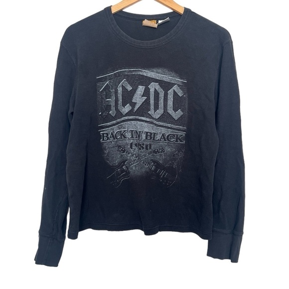 Rockware Anyhill Trading AC/DC Back in Black Cotton Thermal XL - Picture 1 of 4